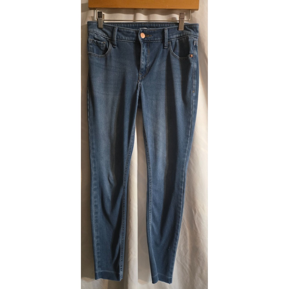 Old Navy Jeans Womens Rockstar Medi Wash Blue Denim Super Skinny Size 7 5 Pocket